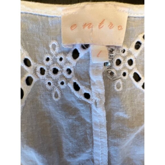 Entra White Eyelet Oversized Swim Cover Dress Size Small - Picture 3 of 7